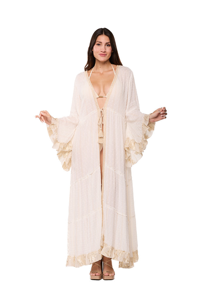 Angelic Ivory Kimono Duster-C-3010