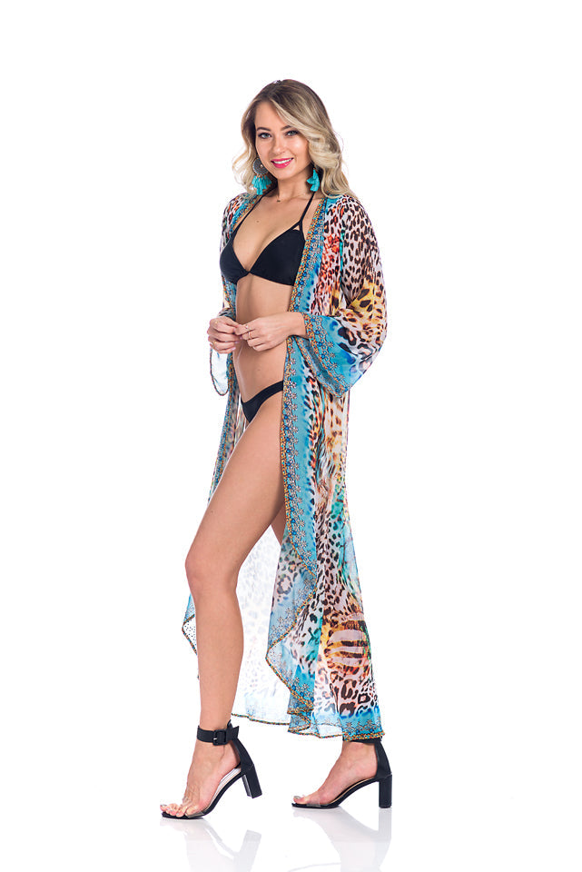 Animal print duster.