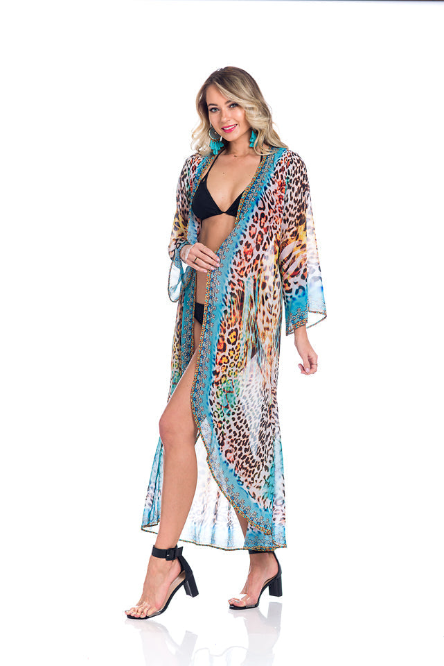 Animal print duster.