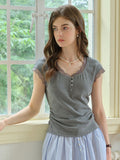 Azalea Round Neck Lace Top