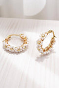 Beaded Earrings: White
