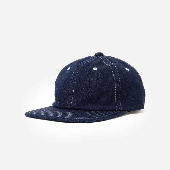 Beams Plus 6 Panel Herringbone Cap - Indigo