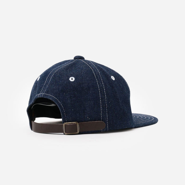 Beams Plus 6 Panel Herringbone Cap - Indigo