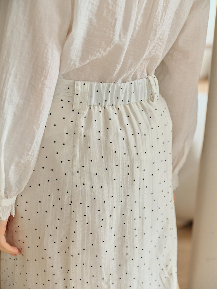Bianca Dot Double-layered Midi Skirt