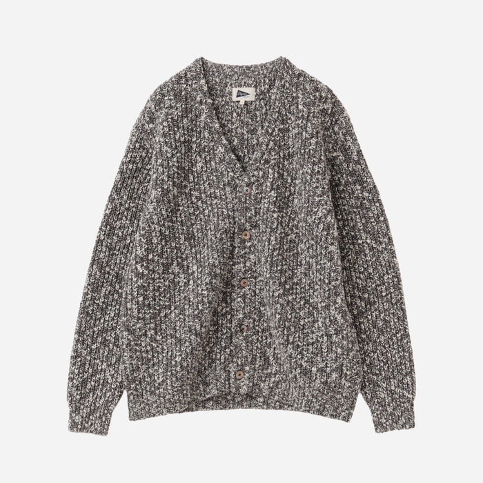 BING SLUB CARDIGAN - BROWN MARL