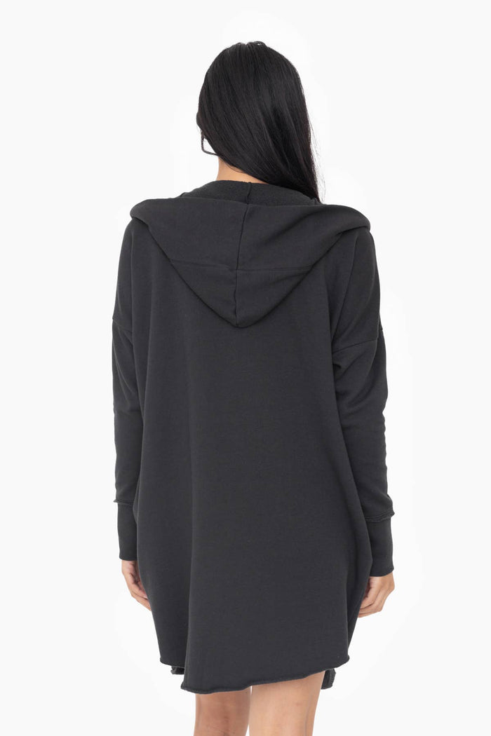 Black Hoodie Cardigan