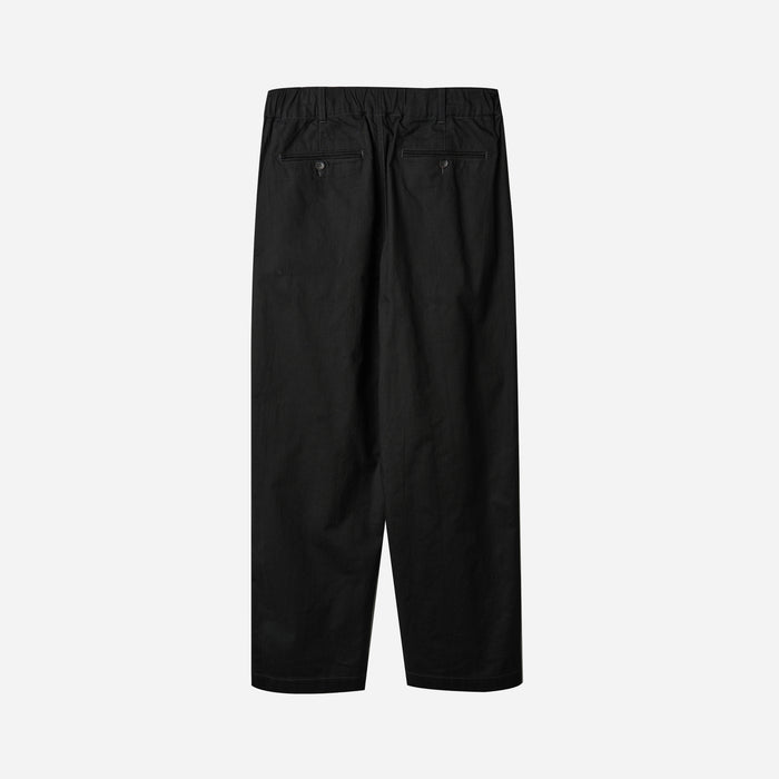 BOX PLEAT RELAXED PANT - BLACK