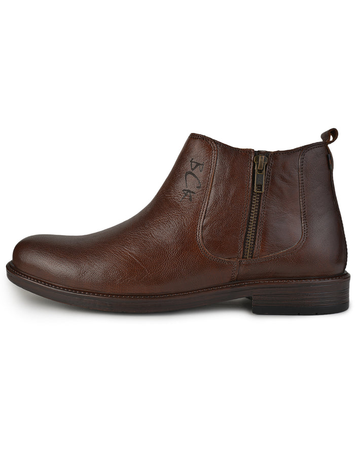BUCKAROO Genuine Leather Casual Boots for Men: ARTEK Brown 45 11