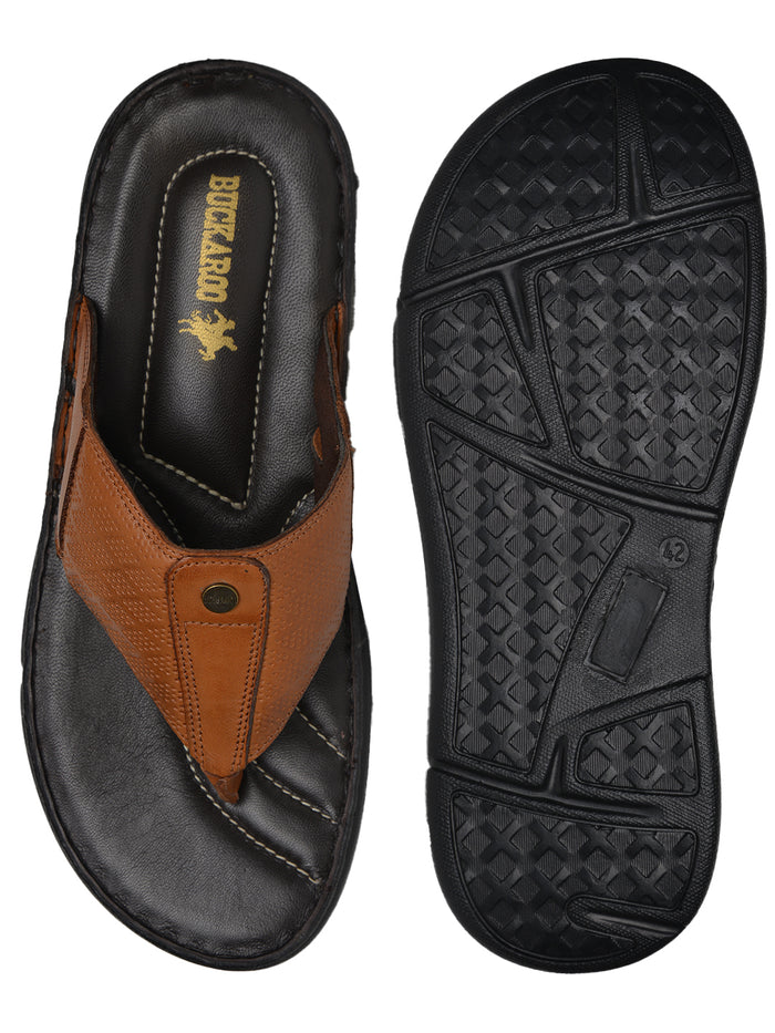 BUCKAROO Genuine Leather Casual Chappal for Men: ELLORG