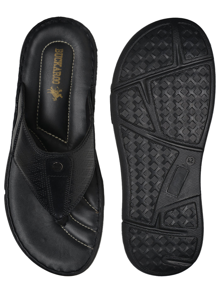 BUCKAROO Genuine Leather Casual Chappal for Men: ELLORG Tan 45 11