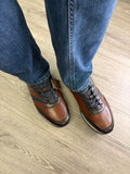 Bugatti - Navy/Brown Stylish Trainer