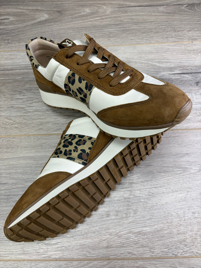 Caprice - Beige Animal Stylish Trainer