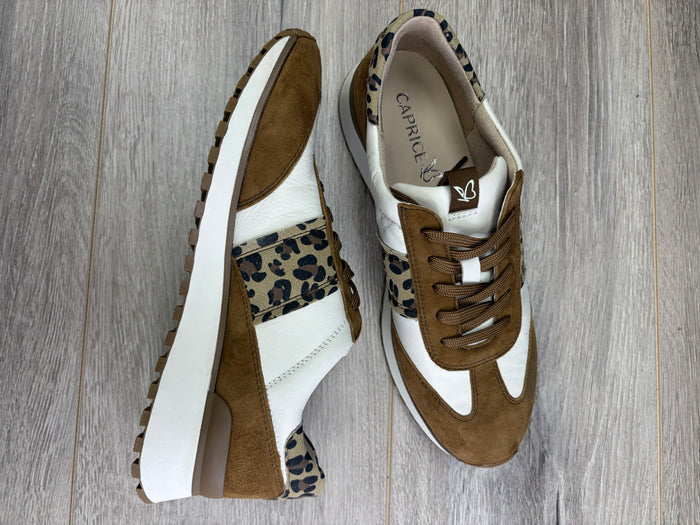 Caprice - Beige Animal Stylish Trainer