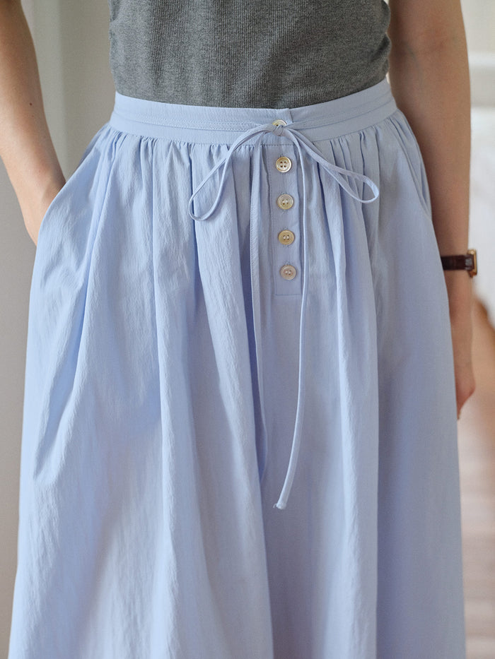 Cecilia Loose Bow Midi Skirt
