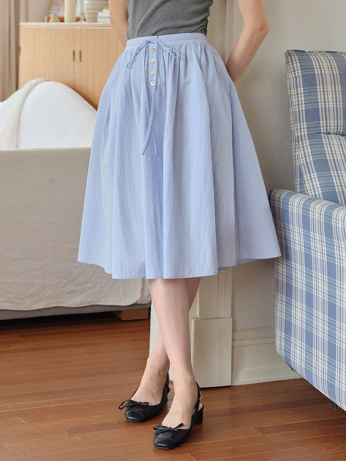 Cecilia Loose Bow Midi Skirt