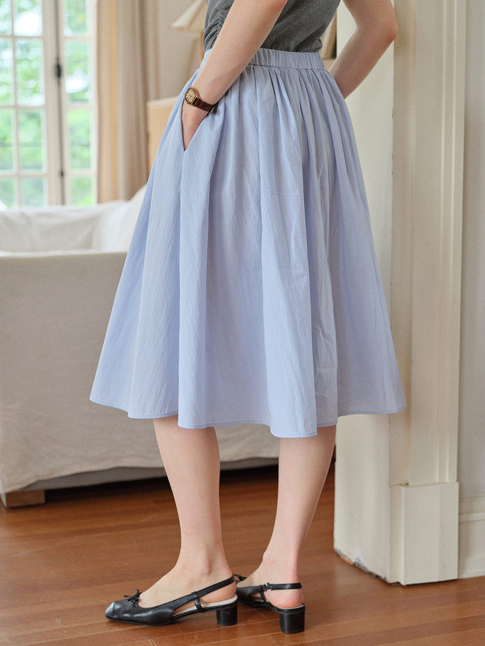 Cecilia Loose Bow Midi Skirt