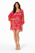 ch-2560 short pink kaftan