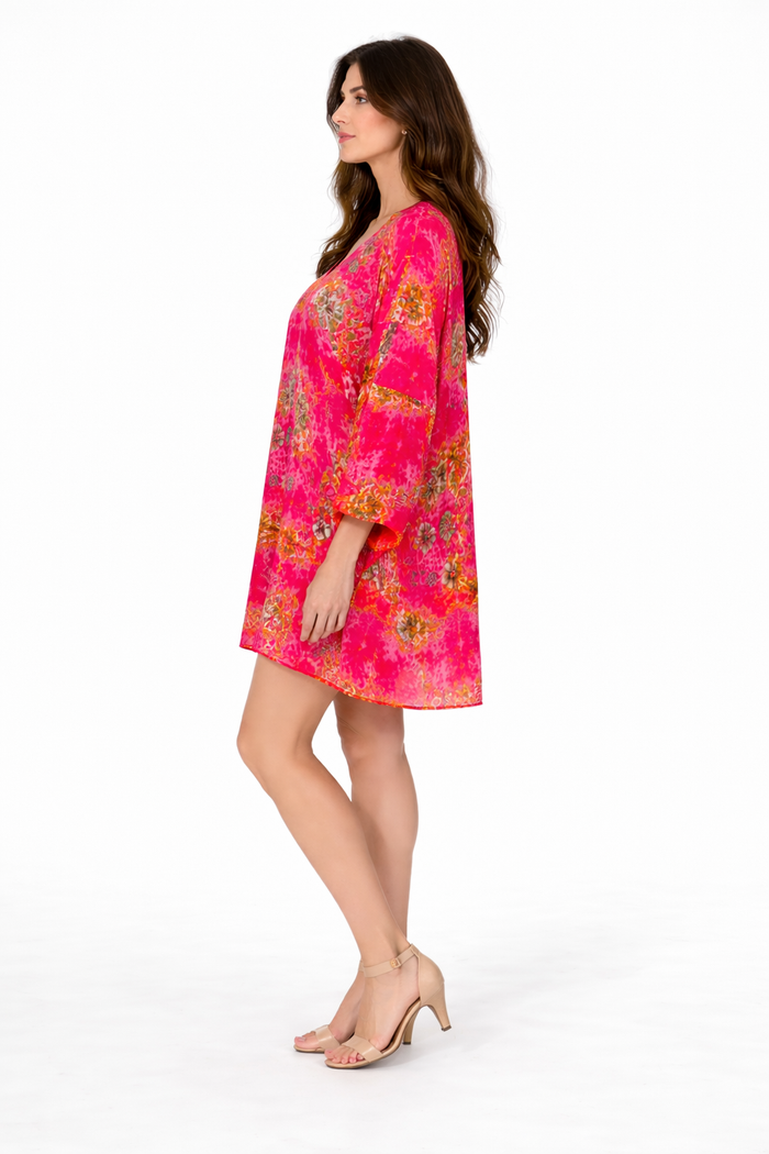 ch-2560 short pink kaftan