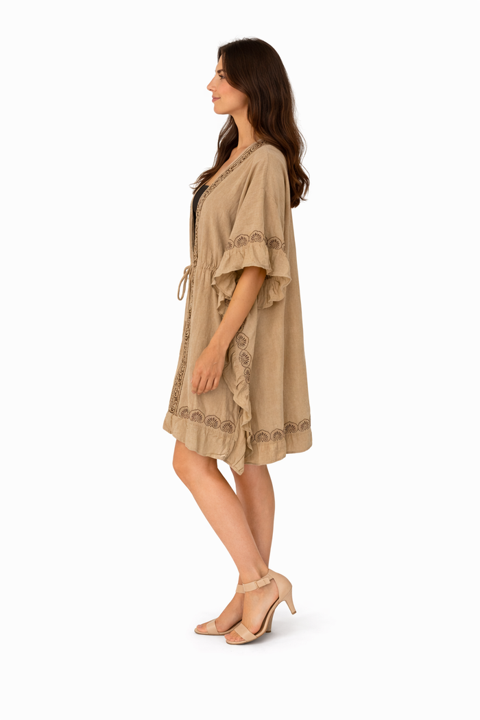 Ch-4822 Brown coverup jacket