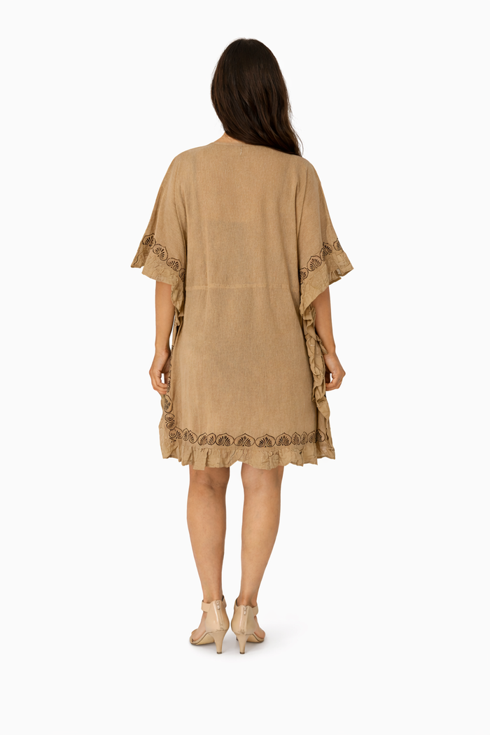 Ch-4822 Brown coverup jacket
