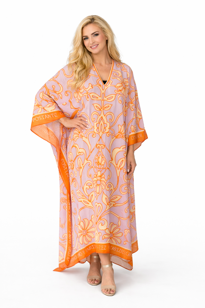 ch-5433 long orange kaftan