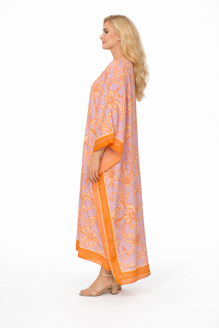 ch-5433 long orange kaftan