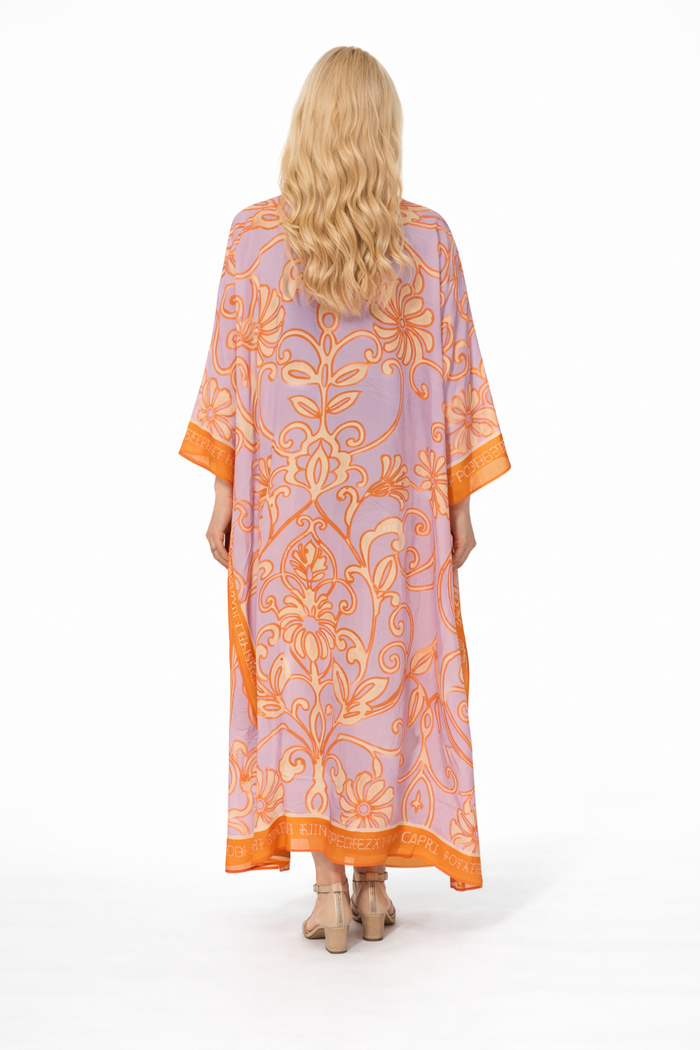ch-5433 long orange kaftan