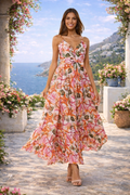 Coral Reef Twist Maxi Dress-26477