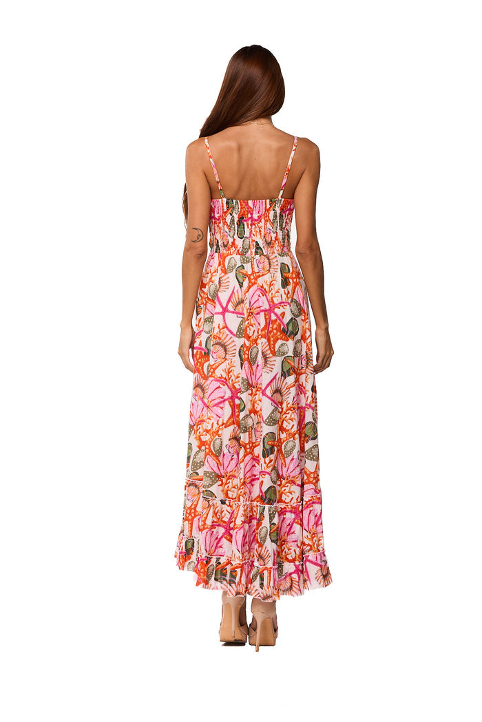 Coral Reef Twist Maxi Dress-26477