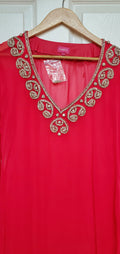 Coral V-NECK TUNIC TOP KAFTAN OMBRE
