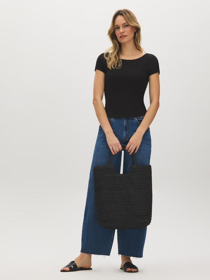 Cotton-Blend Bra Insert Tee