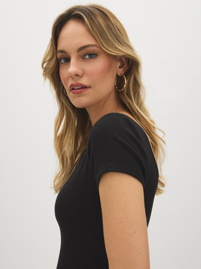 Cotton-Blend Bra Insert Tee