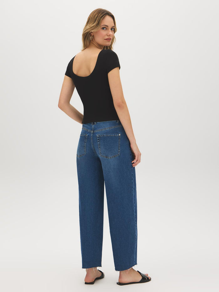 Cotton-Blend Bra Insert Tee