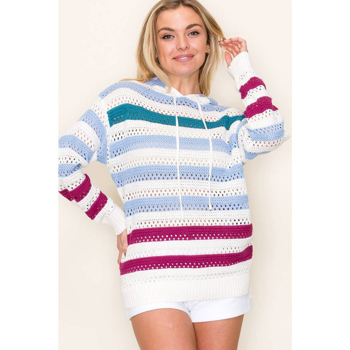 CROCHET HOODIE SWEATER