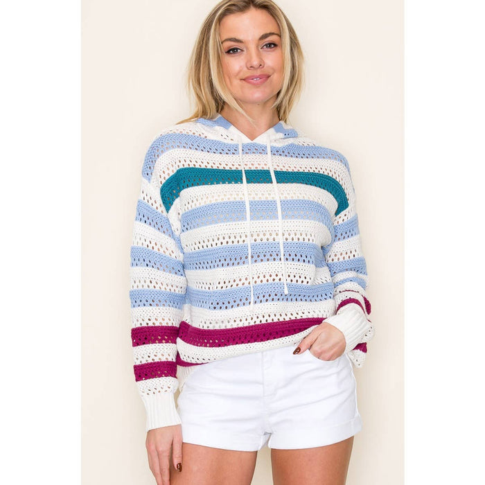 CROCHET HOODIE SWEATER