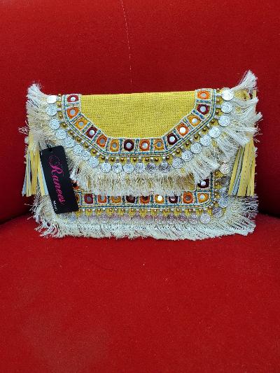 Crystal embellished mini bucket bag