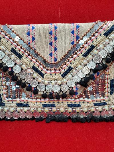 Crystal embellished mini bucket bag