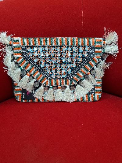 Crystal embellished mini bucket bag