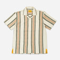 CUBAN JACQUARD STRIPE SHIRT - ORANGE/GREEN