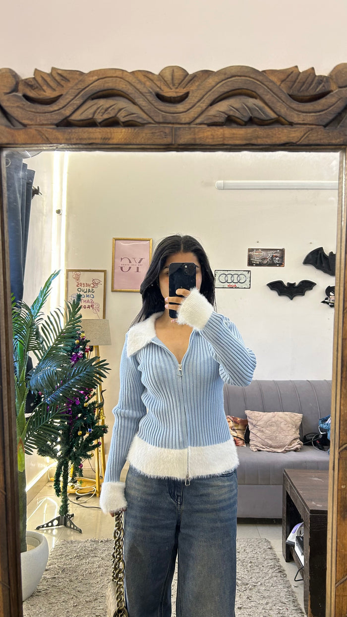 Cute warm zipper S