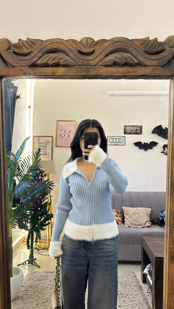 Cute warm zipper S