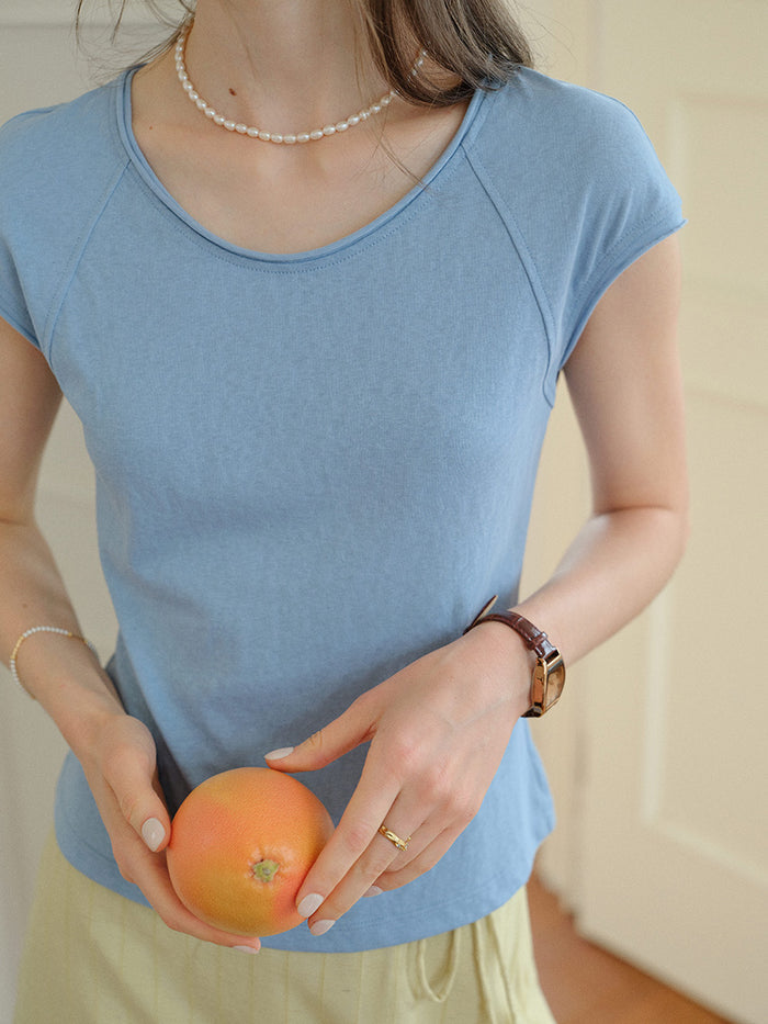 Dalia Round Neck Simple Top