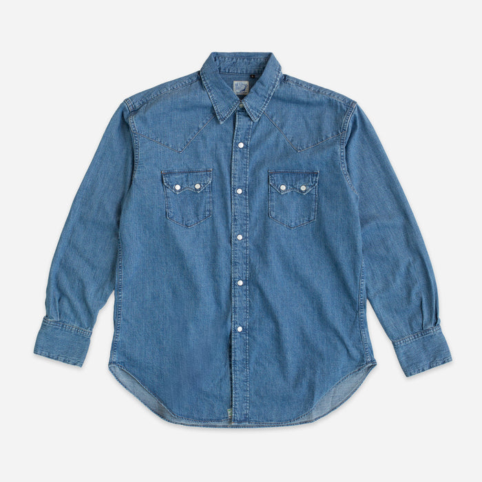 DENIM WESTERN SHIRT - USED WASH