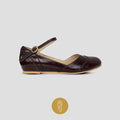 Charlie Stone Shoes vintage flats oxford wingtip academia style dark cocoa brown oiled leather