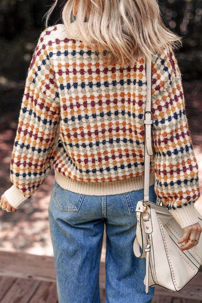 Dotty V Neck Cardigan