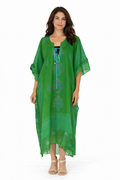 Emerald green comfortable cotton kaftan- ch-1255