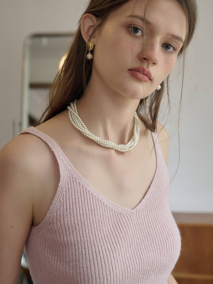 【Final Sale】Avianna V-Neck Knit Camisole Top