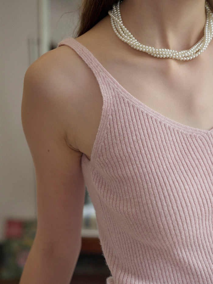 【Final Sale】Avianna V-Neck Knit Camisole Top