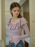 【Final Sale】Azalea Round Neck 3D Rose Top