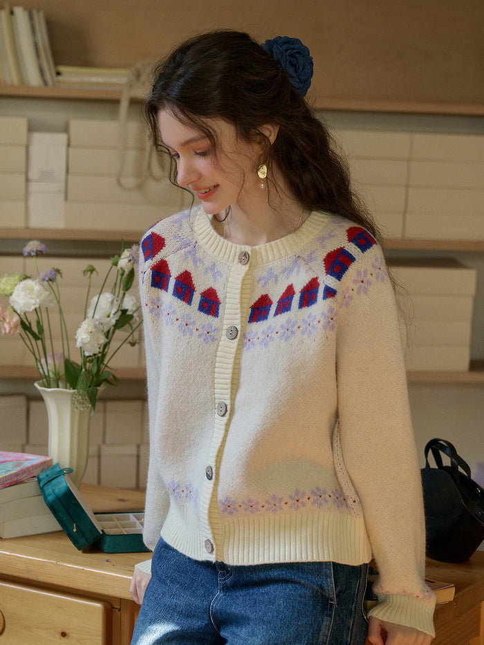 【Final Sale】Lorelai Round Neck Winter Patter Sweater